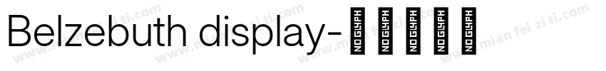 Belzebuth display字体转换